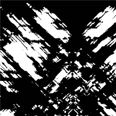 Çizik ve çiziklerle dolu siyah beyaz bir arka plan. Soyut vektör illüstrasyonu.