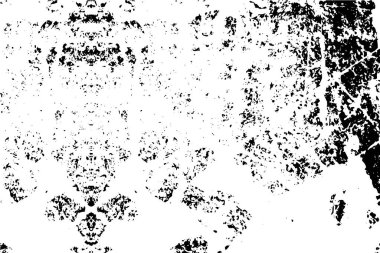 Stresli örtülü doku. Paslanmış metal. Grunge dokusu. Soyut arkaplan. Yarım ton vektör illüstrasyonu.