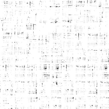 Grunge üst üste biniyor. Soyut siyah-beyaz vektör arkaplanı. Çatlak, leke ve noktalarda kirli desenli tek renkli klasik yüzey. Karanlık korku tarzında eski bir duvar.