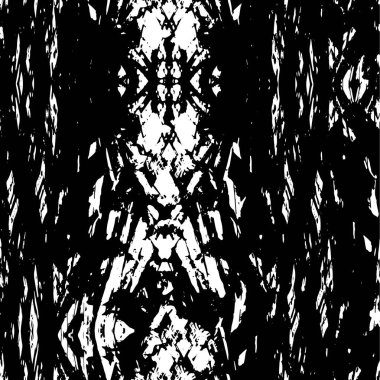 Grunge üst üste biniyor. Soyut siyah-beyaz vektör arkaplanı. Çatlak, leke ve noktalarda kirli desenli tek renkli klasik yüzey. Karanlık korku tarzında eski bir duvar.