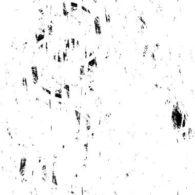 Grunge üst üste biniyor. Soyut siyah-beyaz vektör arkaplanı. Çatlak, leke ve noktalarda kirli desenli tek renkli klasik yüzey. Karanlık korku tarzında eski bir duvar.