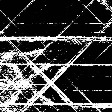 Grunge üst üste biniyor. Soyut siyah-beyaz vektör arkaplanı. Çatlak, leke ve noktalarda kirli desenli tek renkli klasik yüzey. Karanlık korku tarzında eski bir duvar.