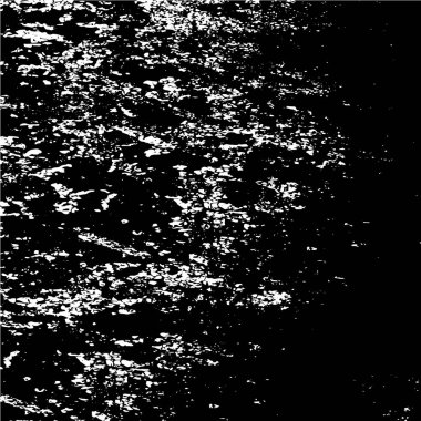 Grunge üst üste biniyor. Soyut siyah-beyaz vektör arkaplanı. Çatlak, leke ve noktalarda kirli desenli tek renkli klasik yüzey. Karanlık korku tarzında eski bir duvar.