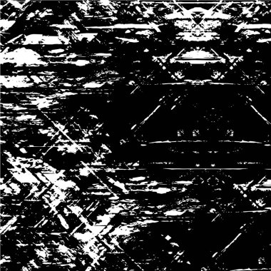 Grunge üst üste biniyor. Soyut siyah-beyaz vektör arkaplanı. Çatlak, leke ve noktalarda kirli desenli tek renkli klasik yüzey. Karanlık korku tarzında eski bir duvar.