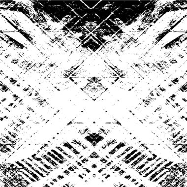 Grunge üst üste biniyor. Soyut siyah-beyaz vektör arkaplanı. Çatlak, leke ve noktalarda kirli desenli tek renkli klasik yüzey. Karanlık korku tarzında eski bir duvar.