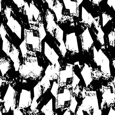 Grunge üst üste biniyor. Soyut siyah-beyaz vektör arkaplanı. Çatlak, leke ve noktalarda kirli desenli tek renkli klasik yüzey. Karanlık korku tarzında eski bir duvar.