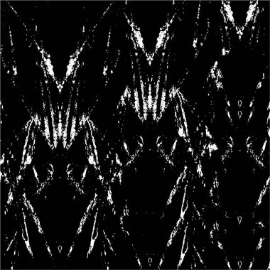 Grunge üst üste biniyor. Soyut siyah-beyaz vektör arkaplanı. Çatlak, leke ve noktalarda kirli desenli tek renkli klasik yüzey. Karanlık korku tarzında eski bir duvar.