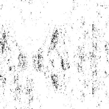 Grunge üst üste biniyor. Soyut siyah-beyaz vektör arkaplanı. Çatlak, leke ve noktalarda kirli desenli tek renkli klasik yüzey. Karanlık korku tarzında eski bir duvar.
