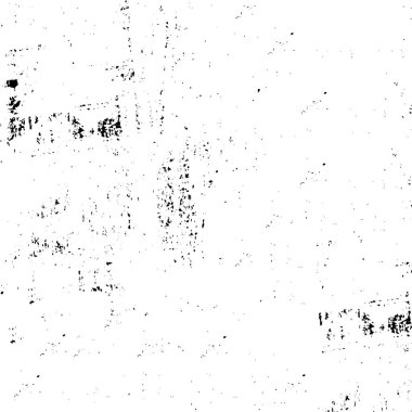 Grunge üst üste biniyor. Soyut siyah-beyaz vektör arkaplanı. Çatlak, leke ve noktalarda kirli desenli tek renkli klasik yüzey. Karanlık korku tarzında eski bir duvar.
