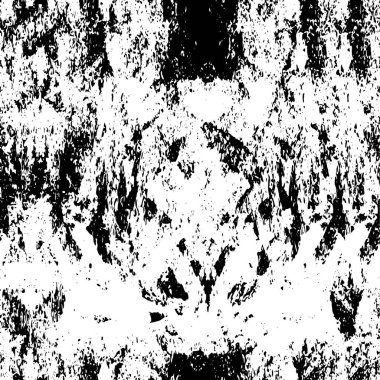 Grunge üst üste biniyor. Soyut siyah-beyaz vektör arkaplanı. Çatlak, leke ve noktalarda kirli desenli tek renkli klasik yüzey. Karanlık korku tarzında eski bir duvar.