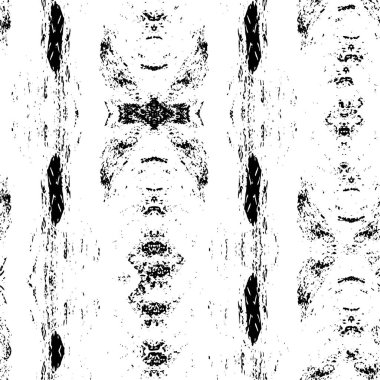 Grunge üst üste biniyor. Soyut siyah-beyaz vektör arkaplanı. Çatlak, leke ve noktalarda kirli desenli tek renkli klasik yüzey. Karanlık korku tarzında eski bir duvar.