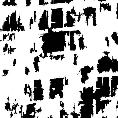 Çizik ve çiziklerle dolu siyah beyaz bir arka plan. Soyut vektör illüstrasyonu.