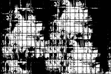 Çizik ve çiziklerle dolu siyah beyaz bir arka plan. Soyut vektör illüstrasyonu.