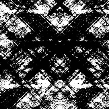 Çizik ve çiziklerle dolu siyah beyaz bir arka plan. Soyut vektör illüstrasyonu.