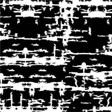 Çizik ve çiziklerle dolu siyah beyaz bir arka plan. Soyut vektör illüstrasyonu.