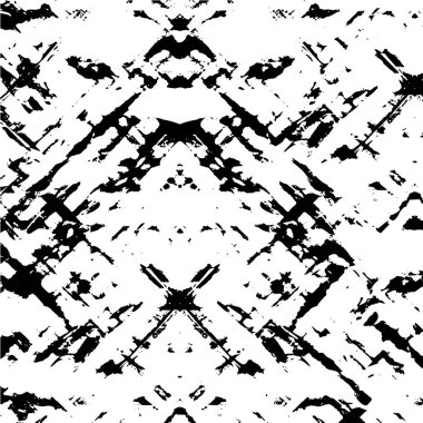 Siyah beyaz dokusunda sıkıntılı bir arka plan. soyut vektör illüstrasyonu.