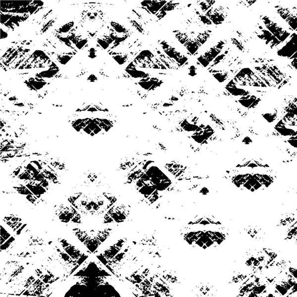 Verontruste Achtergrond Zwart Wit Textuur Stippen Vlekken Abstracte Lijnen Abstracte — Stockvector