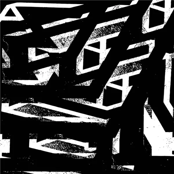Motif Détresse Noir Blanc — Image vectorielle