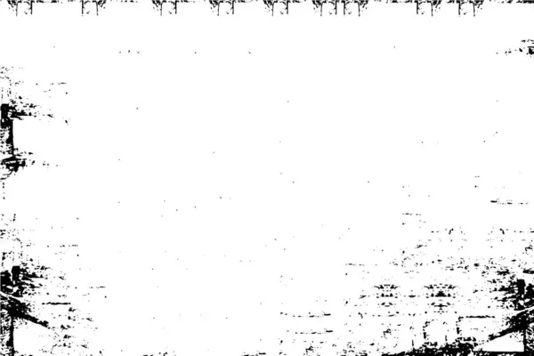 黒と白のテクスチャで悩まされた背景 抽象ベクトルイラスト — ストックベクタ