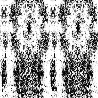 Grunge üst üste biniyor. Soyut siyah-beyaz vektör arkaplanı. Çatlak, leke ve noktalarda kirli desenli tek renkli klasik yüzey. Karanlık korku tarzında eski bir duvar.