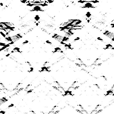 Grunge dokusu siyah beyaz. Çatlakların, çiplerin, noktaların, çizgilerin soyut monokrom deseni. Baskı ve tasarım için karanlık bir zemin. Kaliteli eski yüzey kirli