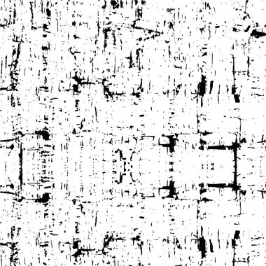 Grunge dokusu siyah beyaz. Çatlakların, çiplerin, noktaların, çizgilerin soyut monokrom deseni. Baskı ve tasarım için karanlık bir zemin. Kaliteli eski yüzey kirli