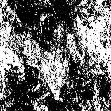 Grunge dokusu siyah beyaz. Çatlakların, çiplerin, noktaların, çizgilerin soyut monokrom deseni. Baskı ve tasarım için karanlık bir zemin. Kaliteli eski yüzey kirli