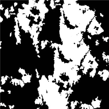 Grunge dokusu siyah beyaz. Çatlakların, çiplerin, noktaların, çizgilerin soyut monokrom deseni. Baskı ve tasarım için karanlık bir zemin. Kaliteli eski yüzey kirli