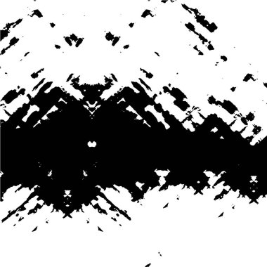 Grunge üst üste biniyor. Soyut siyah-beyaz vektör arkaplanı. Çatlak, leke ve noktalarda kirli desenli tek renkli klasik yüzey. Karanlık korku tarzında eski bir duvar.