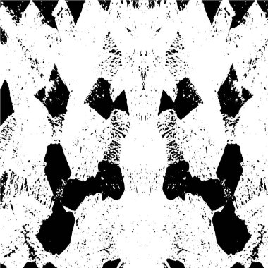 Grunge üst üste biniyor. Soyut siyah-beyaz vektör arkaplanı. Çatlak, leke ve noktalarda kirli desenli tek renkli klasik yüzey. Karanlık korku tarzında eski bir duvar.