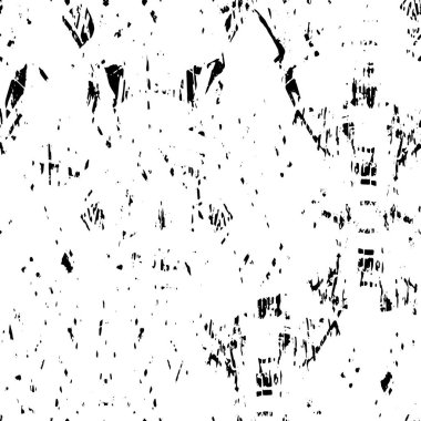 Siyah beyaz desenli, noktalı, çizgili, çizikli sıkıntılı bir arka plan. Çizgiler. soyut vektör illüstrasyonu.