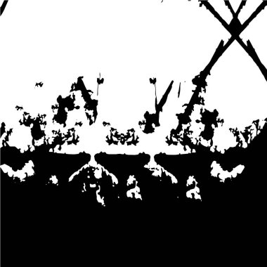 Çizik ve çiziklerle dolu siyah beyaz bir arka plan. Soyut vektör illüstrasyonu.