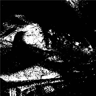 Çizik ve çiziklerle dolu siyah beyaz bir arka plan. Soyut vektör illüstrasyonu.