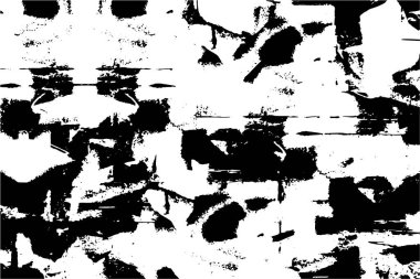 Çizik ve çiziklerle dolu siyah beyaz bir arka plan. soyut vektör illüstrasyonu.        