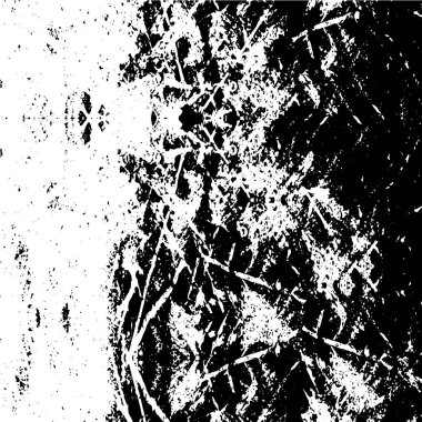 Çizik ve çiziklerle dolu siyah beyaz bir arka plan. soyut vektör illüstrasyonu.        