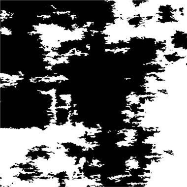 Grunge üst üste biniyor. Soyut siyah-beyaz vektör arkaplanı. Çatlak, leke ve noktalarda kirli desenli tek renkli klasik yüzey. Karanlık korku tarzında eski bir duvar.