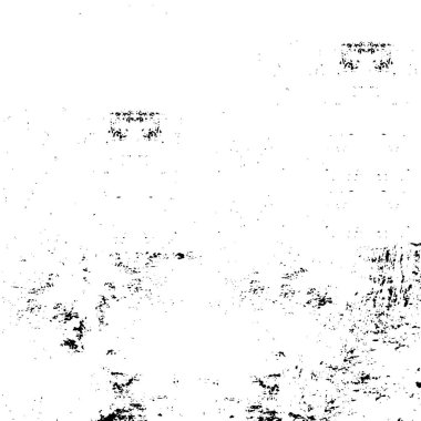 Grunge üst üste biniyor. Soyut siyah-beyaz vektör arkaplanı. Çatlak, leke ve noktalarda kirli desenli tek renkli klasik yüzey. Karanlık korku tarzında eski bir duvar.
