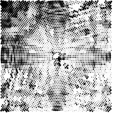 Grunge üst üste biniyor. Soyut siyah-beyaz vektör arkaplanı. Çatlak, leke ve noktalarda kirli desenli tek renkli klasik yüzey. Karanlık korku tarzında eski bir duvar.