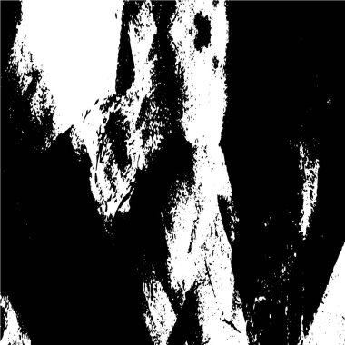 Grunge üst üste biniyor. Soyut siyah-beyaz vektör arkaplanı. Çatlak, leke ve noktalarda kirli desenli tek renkli klasik yüzey. Karanlık korku tarzında eski bir duvar.