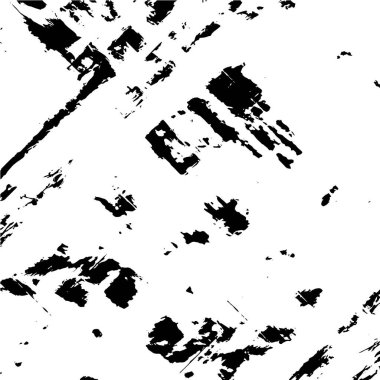 Grunge üst üste biniyor. Soyut siyah-beyaz vektör arkaplanı. Çatlak, leke ve noktalarda kirli desenli tek renkli klasik yüzey. Karanlık korku tarzında eski bir duvar.