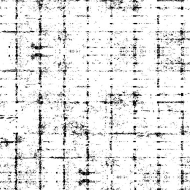 Grunge üst üste biniyor. Soyut siyah-beyaz vektör arkaplanı. Çatlak, leke ve noktalarda kirli desenli tek renkli klasik yüzey. Karanlık korku tarzında eski bir duvar.