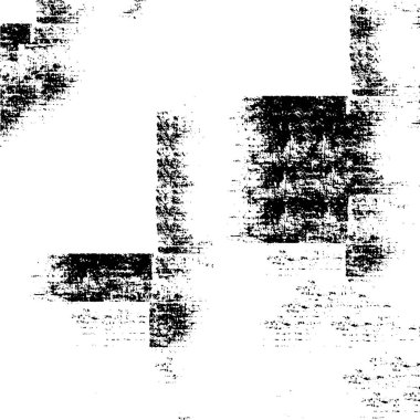 Grunge üst üste biniyor. Soyut siyah-beyaz vektör arkaplanı. Çatlak, leke ve noktalarda kirli desenli tek renkli klasik yüzey. Karanlık korku tarzında eski bir duvar.