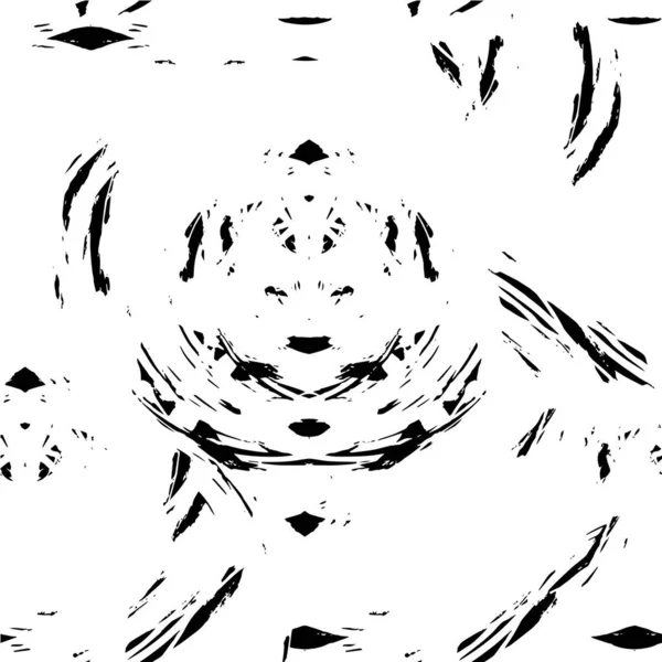Musteharja Abstrakti Maalaus Musta Valkoinen Pinta — vektorikuva
