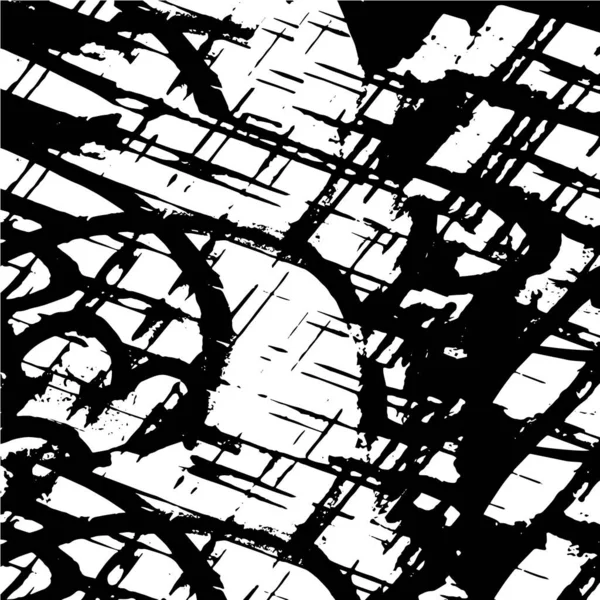 Bläckborste Abstrakt Målning Svart Och Vit Yta — Stock vektor