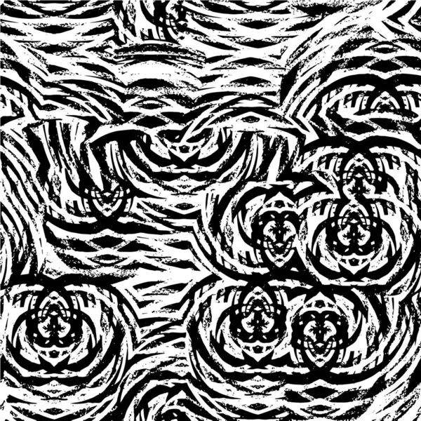 Latar Belakang Grunge Abstrak Desain Tekstur Monokrom Abstrak - Stok Vektor