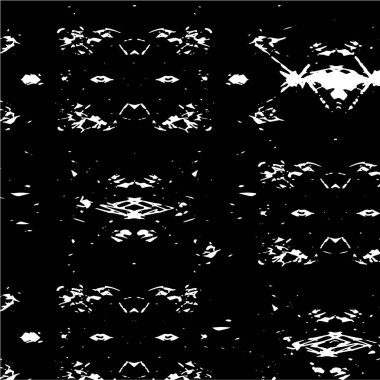 Siyah ve beyazın Grunge arka planı. Soyut monokrom dokusu. Vintage elementler lekeler ve çatlaklar