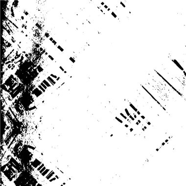 Siyah ve beyazın Grunge arka planı. Soyut monokrom dokusu. Vintage elementler lekeler ve çatlaklar