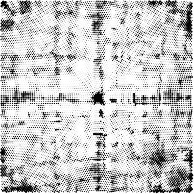 Siyah ve beyazın Grunge arka planı. Soyut monokrom dokusu. Vintage elementler lekeler ve çatlaklar