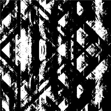 Siyah ve beyazın Grunge arka planı. Soyut monokrom dokusu. Vintage elementler lekeler ve çatlaklar