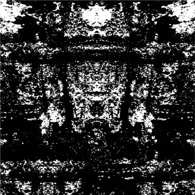 Siyah ve beyazın Grunge arka planı. Soyut monokrom dokusu. Vintage elementler lekeler ve çatlaklar